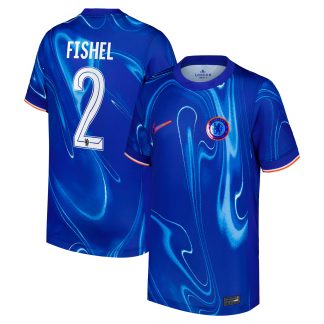 Chelsea Cup Nike Home Stadium Shirt 2024-25 - Kids with Fishel 2 printing