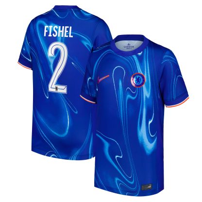 Chelsea Cup Nike Home Stadium Shirt 2024-25 - Kids with Fishel 2 printing