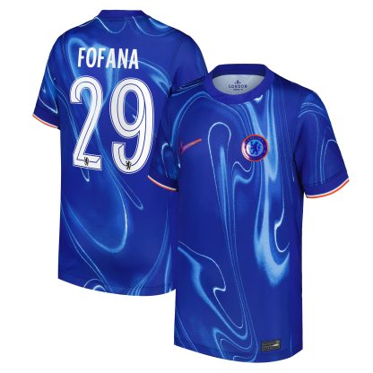 Chelsea Cup Nike Home Stadium Shirt 2024-25 - Kids with Fofana 29 printing