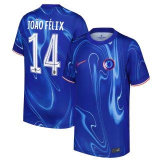 Chelsea Cup Nike Home Stadium Shirt 2024-25 - Kids with João Félix 14 printing