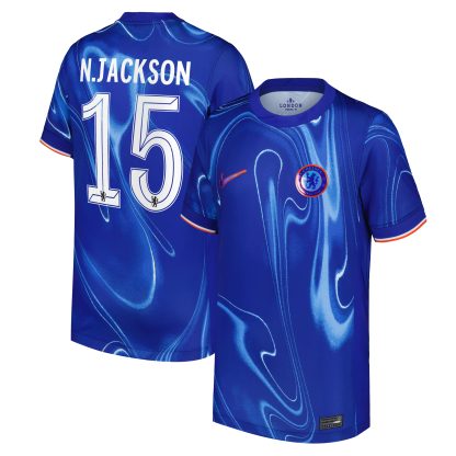 Chelsea Cup Nike Home Stadium Shirt 2024-25 - Kids with N.Jackson 15 printing