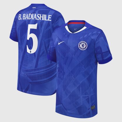 Chelsea Cup Nike Home Stadium Shirt 2025-26 - Kids with B. Badiashile 5 printing