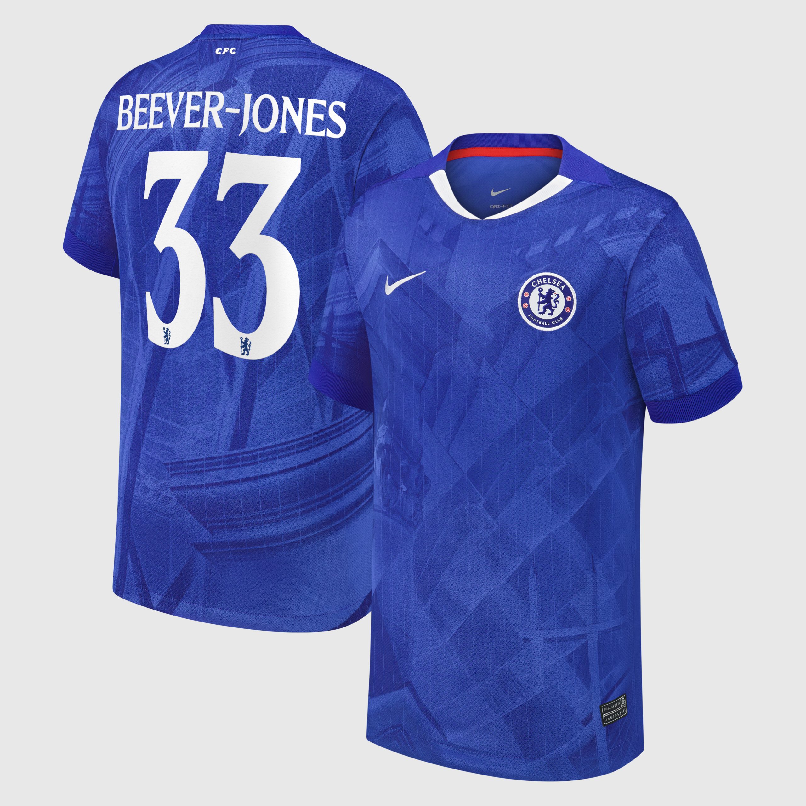 Chelsea Cup Nike Home Stadium Shirt 2025-26 - Kids with Beever-Jones 33 printing