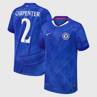 Chelsea Cup Nike Home Stadium Shirt 2025-26 - Kids with Carpenter 2 printing