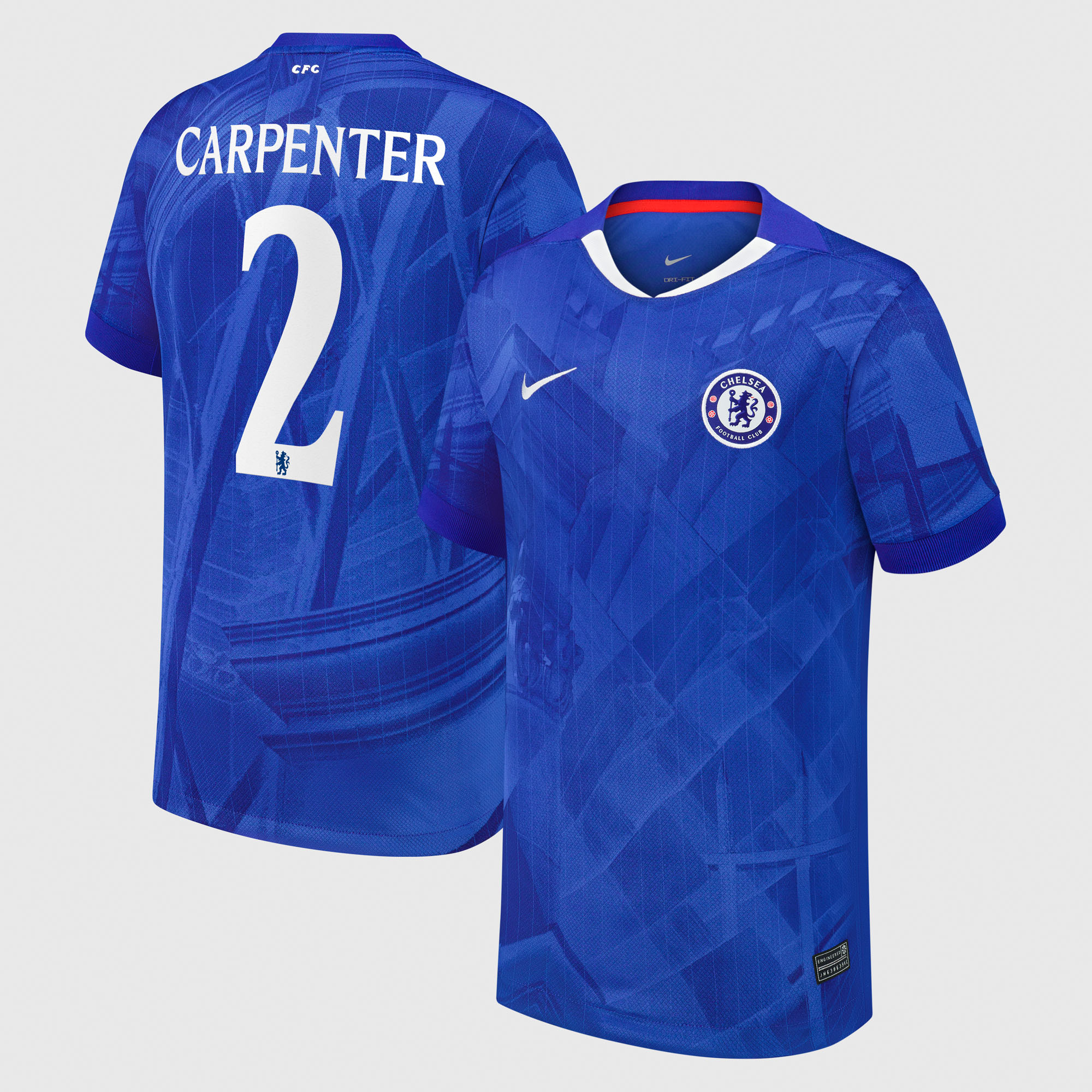 Chelsea Cup Nike Home Stadium Shirt 2025-26 - Kids with Carpenter 2 printing