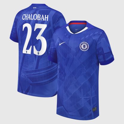 Chelsea Cup Nike Home Stadium Shirt 2025-26 - Kids with Chalobah 23 printing