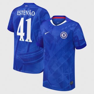 Chelsea Cup Nike Home Stadium Shirt 2025-26 - Kids with Estêvão 41 printing