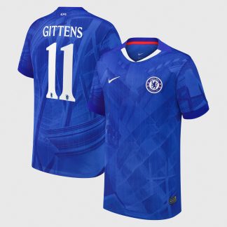 Chelsea Cup Nike Home Stadium Shirt 2025-26 - Kids with Gittens 11 printing