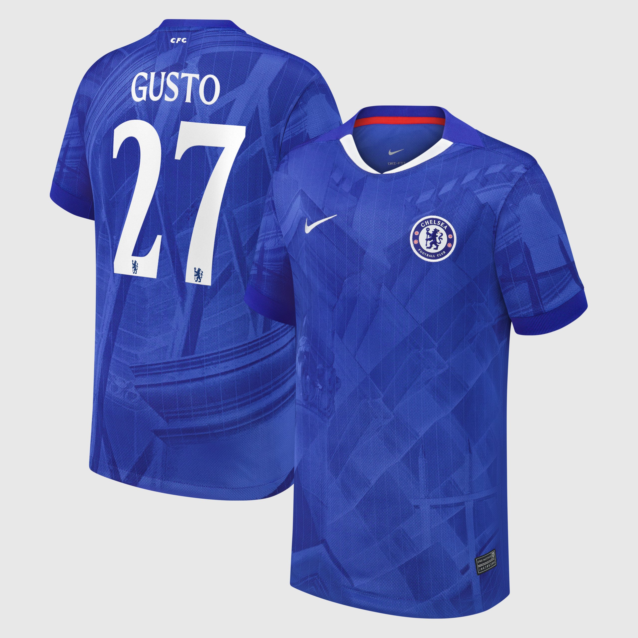 Chelsea Cup Nike Home Stadium Shirt 2025-26 - Kids with Gusto 27 printing