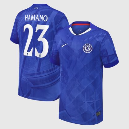 Chelsea Cup Nike Home Stadium Shirt 2025-26 - Kids with Hamano 23 printing