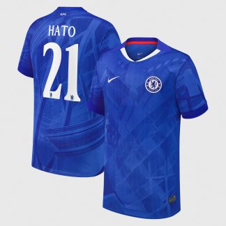 Chelsea Cup Nike Home Stadium Shirt 2025-26 - Kids with Hato 21 printing