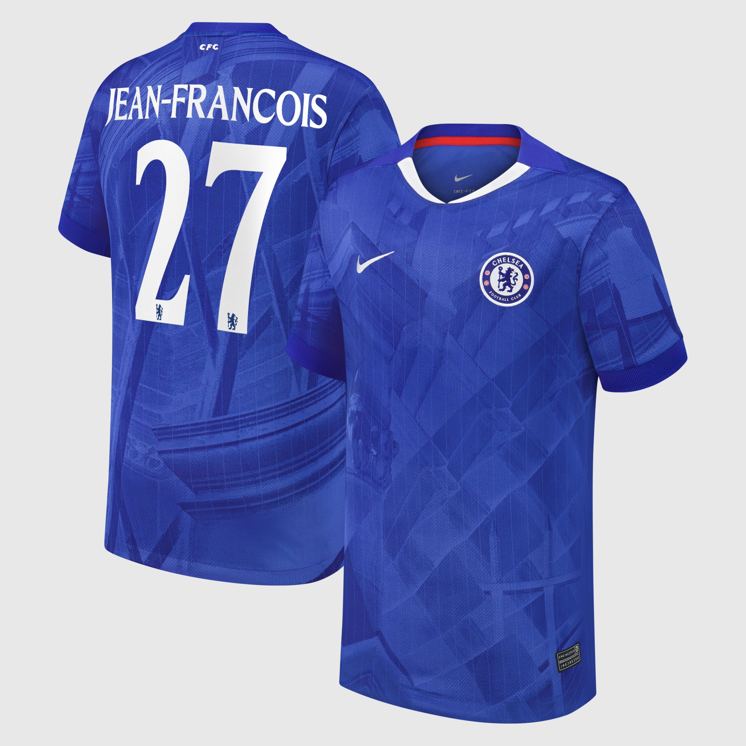 Chelsea Cup Nike Home Stadium Shirt 2025-26 - Kids with Jean-Francois 27 printing