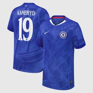 Chelsea Cup Nike Home Stadium Shirt 2025-26 - Kids with Kaneryd 19 printing