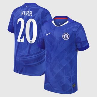 Chelsea Cup Nike Home Stadium Shirt 2025-26 - Kids with Kerr 20 printing