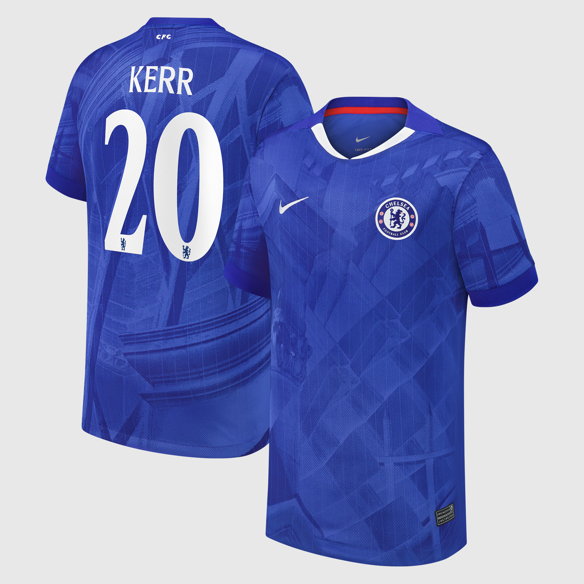 Chelsea Cup Nike Home Stadium Shirt 2025-26 - Kids with Kerr 20 printing