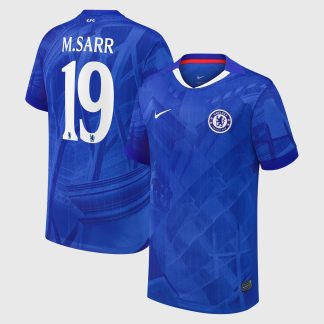 Chelsea Cup Nike Home Stadium Shirt 2025-26 - Kids with M.Sarr 19 printing