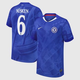 Chelsea Cup Nike Home Stadium Shirt 2025-26 - Kids with Nüsken 6 printing