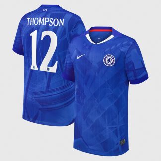 Chelsea Cup Nike Home Stadium Shirt 2025-26 - Kids with Thompson 12 printing