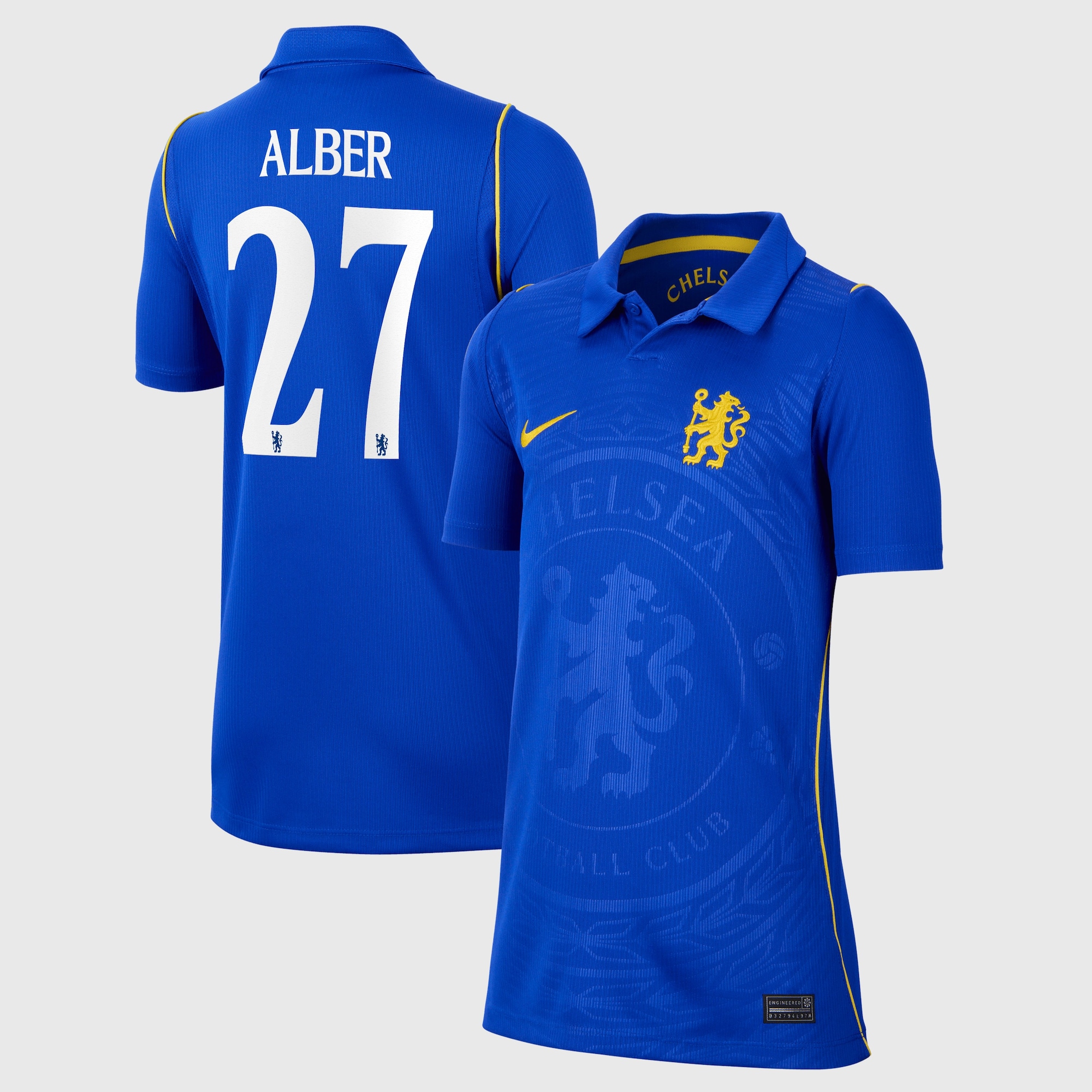 Chelsea Cup Nike Home Stadium Shirt 2026-27 - Kids with Alber 27 printing