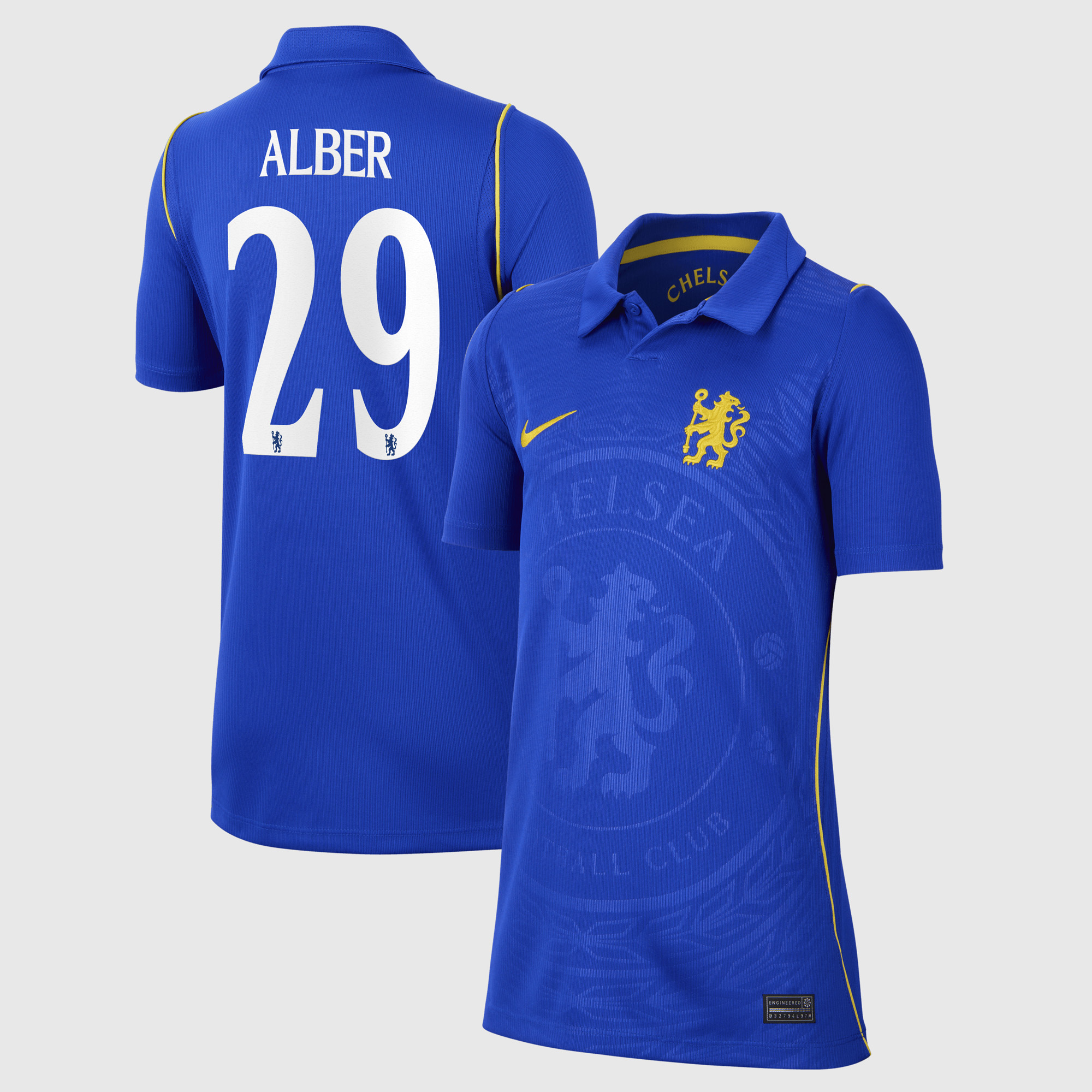 Chelsea Cup Nike Home Stadium Shirt 2026-27 - Kids with Alber 29 printing