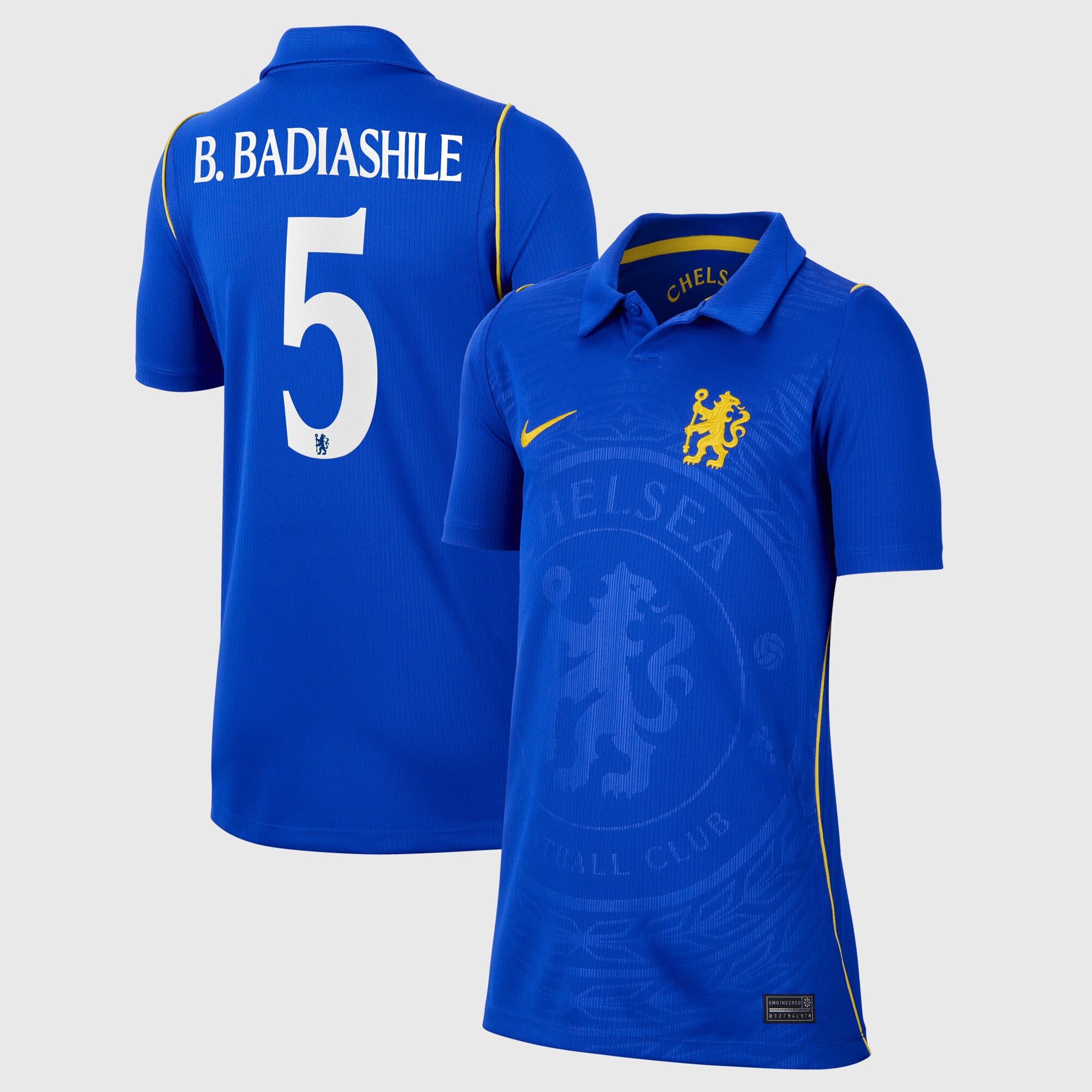 Chelsea Cup Nike Home Stadium Shirt 2026-27 - Kids with B. Badiashile 5 printing