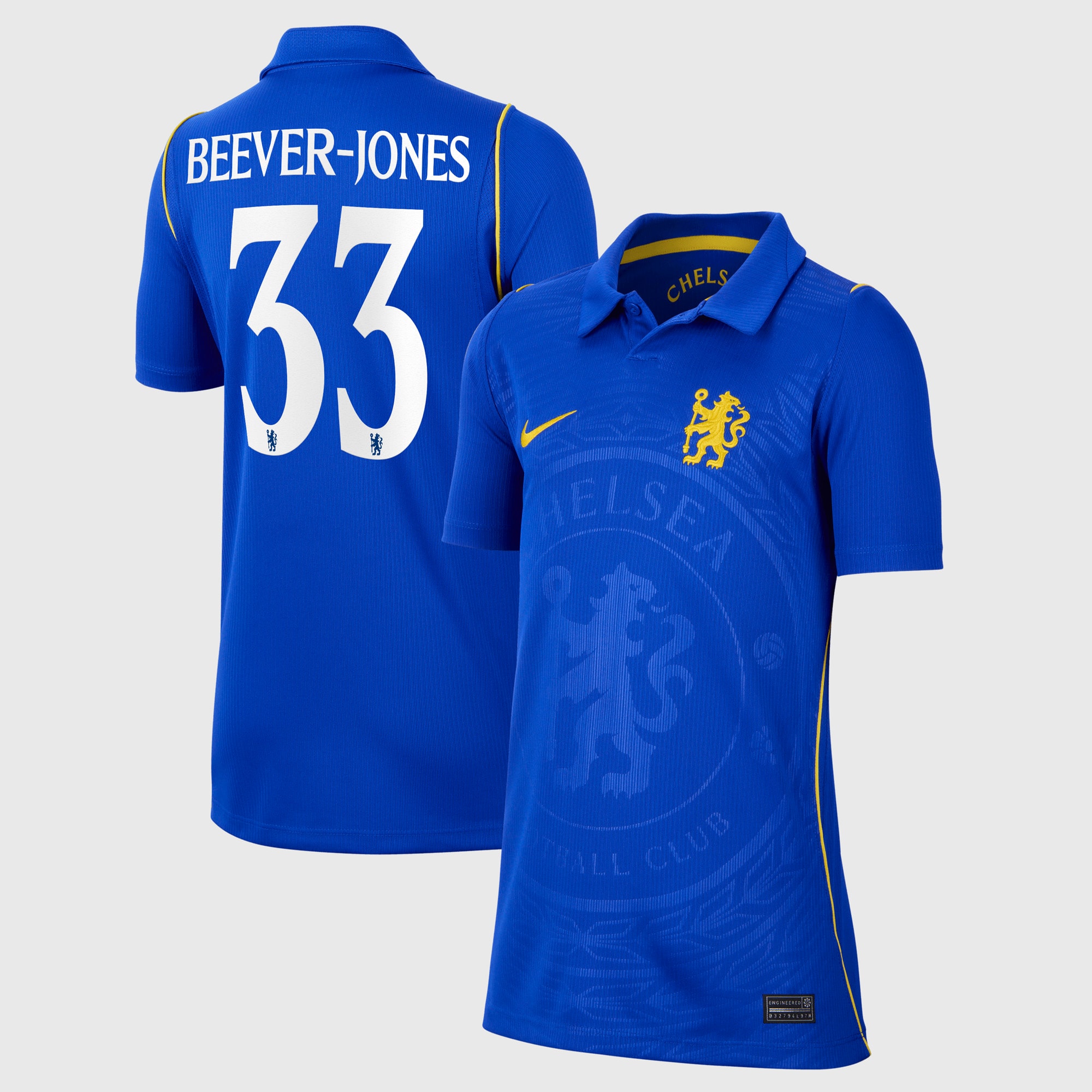 Chelsea Cup Nike Home Stadium Shirt 2026-27 - Kids with Beever-Jones 33 printing