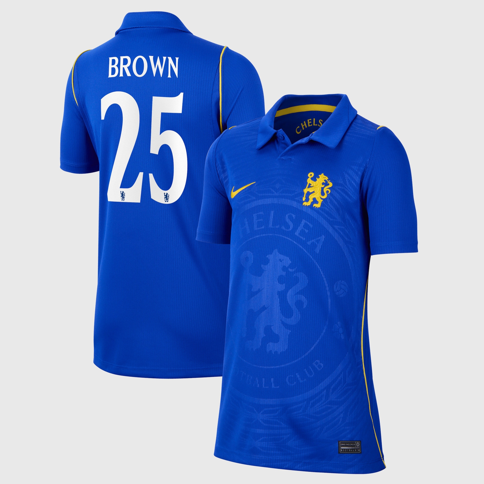 Chelsea Cup Nike Home Stadium Shirt 2026-27 - Kids with Brown 25 printing