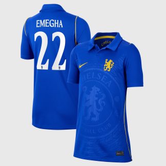 Chelsea Cup Nike Home Stadium Shirt 2026-27 - Kids with Emegha 22 printing