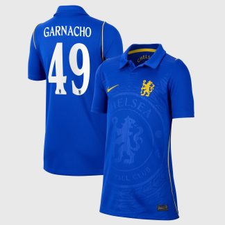 Chelsea Cup Nike Home Stadium Shirt 2026-27 - Kids with Garnacho 49 printing