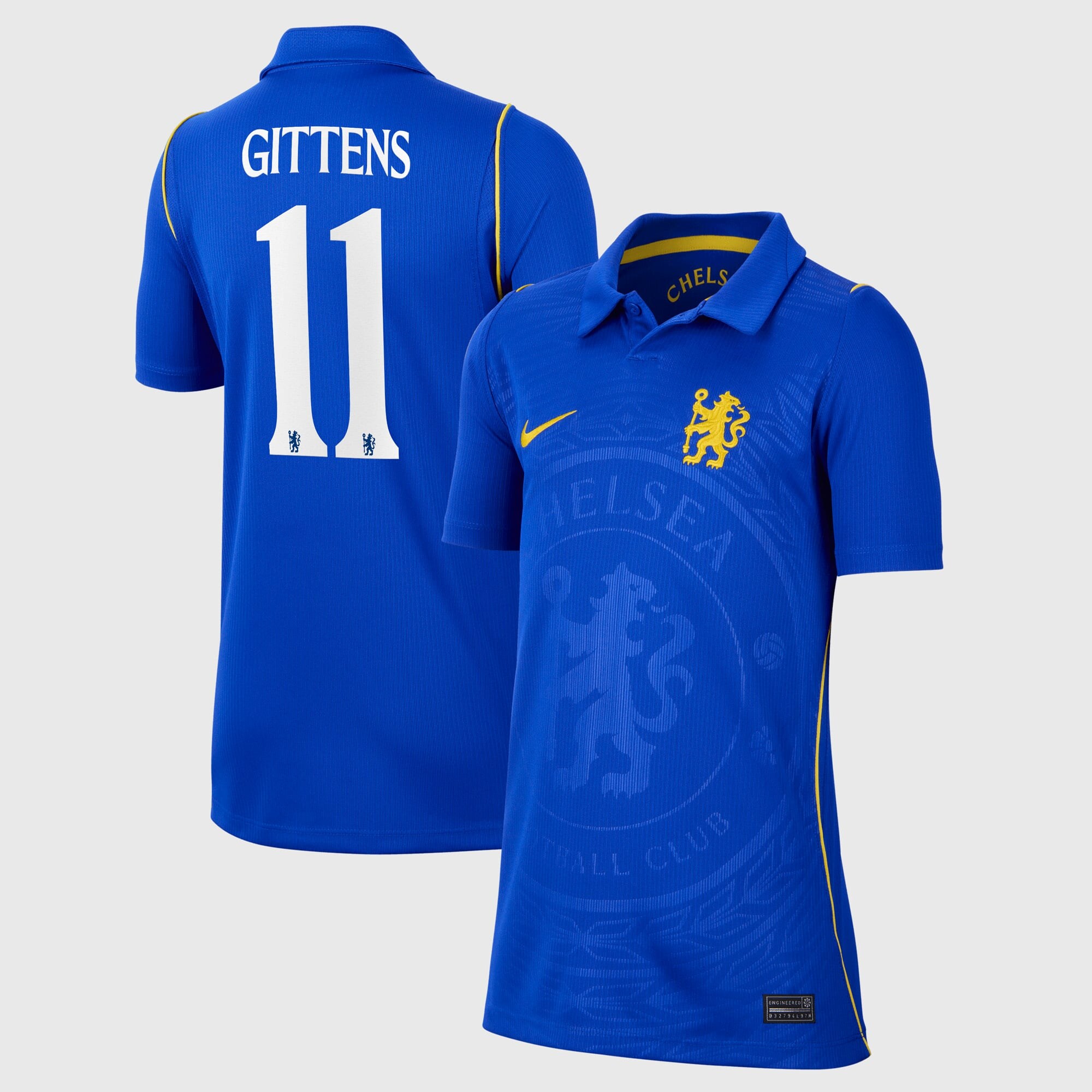 Chelsea Cup Nike Home Stadium Shirt 2026-27 - Kids with Gittens 11 printing