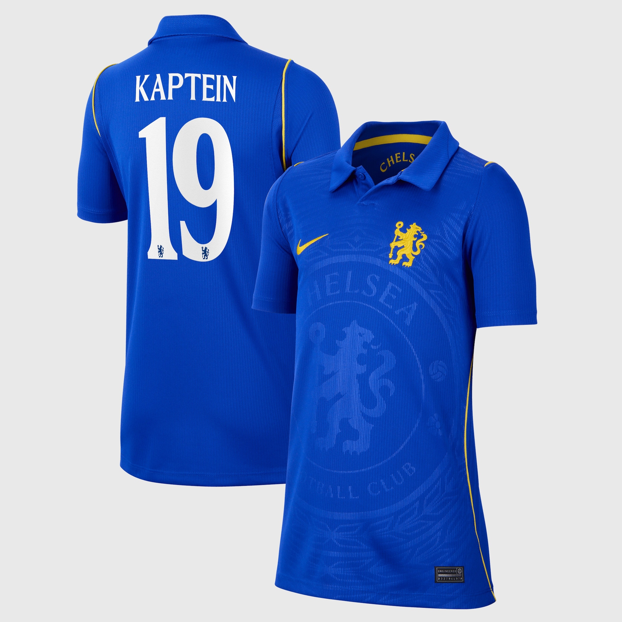 Chelsea Cup Nike Home Stadium Shirt 2026-27 - Kids with Kaptein 19 printing