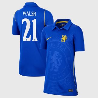 Chelsea Cup Nike Home Stadium Shirt 2026-27 - Kids with Walsh 21 printing
