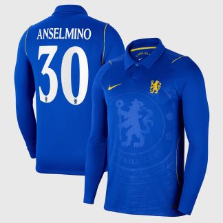 Chelsea Cup Nike Home Stadium Shirt 2026-27 - Long Sleeve - Kids with Anselmino 30 printing