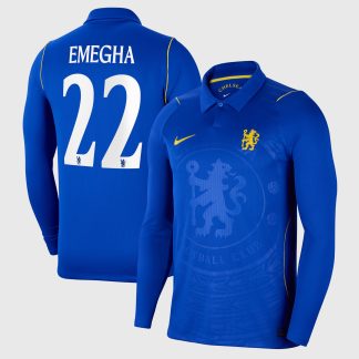 Chelsea Cup Nike Home Stadium Shirt 2026-27 - Long Sleeve - Kids with Emegha 22 printing