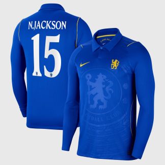 Chelsea Cup Nike Home Stadium Shirt 2026-27 - Long Sleeve - Kids with N.Jackson 15 printing