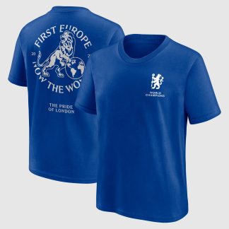 Chelsea First Europe, Now the World Graphic T-Shirt - Royal - Kids