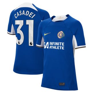 Chelsea Home Stadium Sponsored Shirt 2023-24 - Kids with Casadei 31 printing