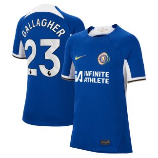Chelsea Home Stadium Sponsored Shirt 2023-24 - Kids with Gallagher 23 printing