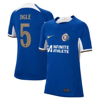 Chelsea Home Stadium Sponsored Shirt 2023-24 - Kids with Ingle 5 printing