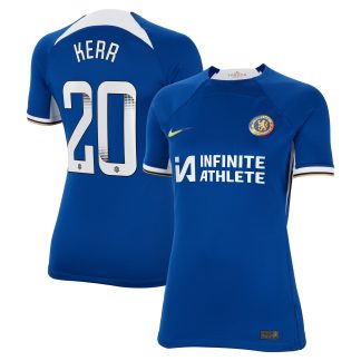 Chelsea Home Stadium Sponsored Shirt 2023-24 - Womens with Kerr 20 WSL printing
