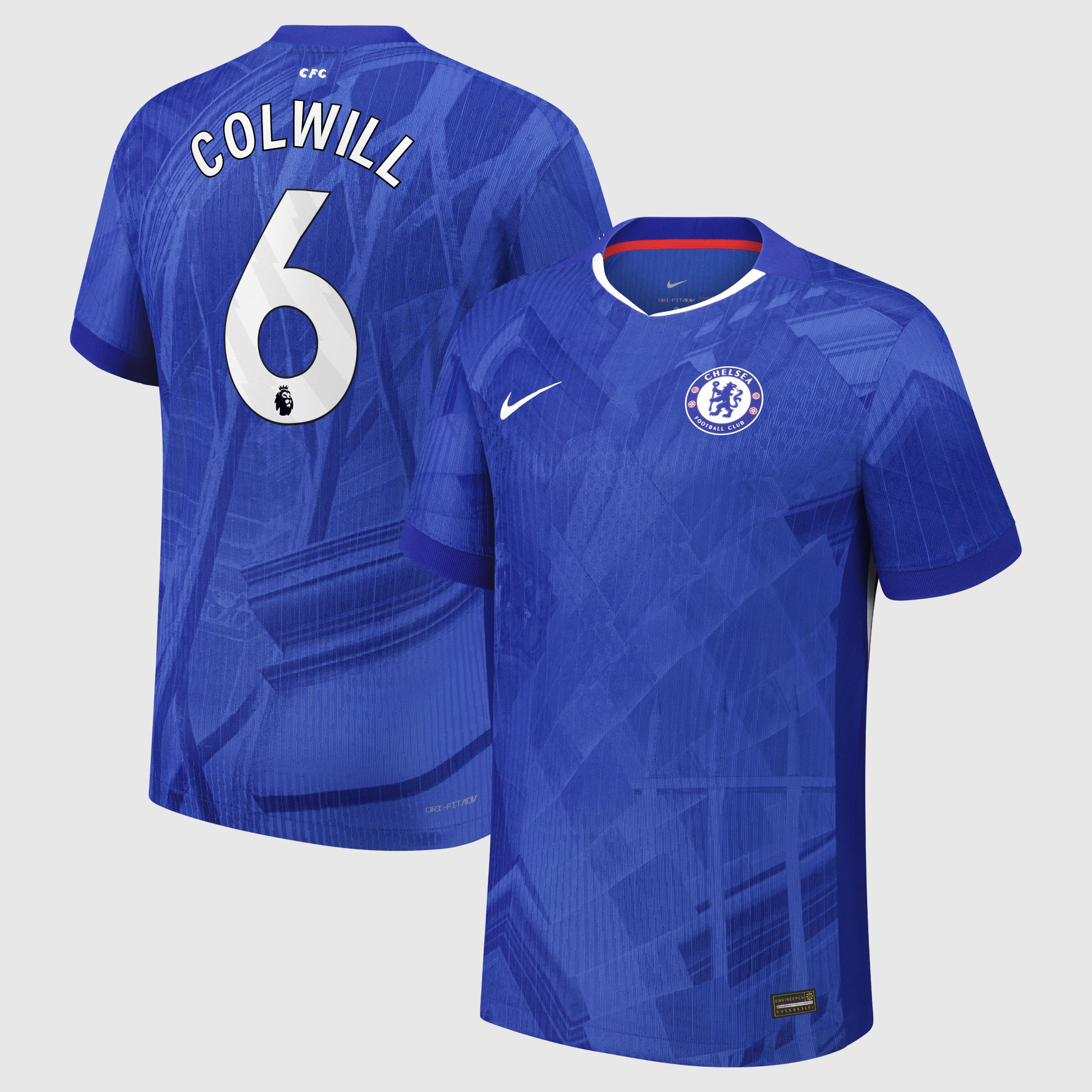 Chelsea Nike Dri-FIT ADV Home Match Shirt 2025-26 - Kids with Colwill 6 printing