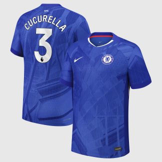 Chelsea Nike Dri-FIT ADV Home Match Shirt 2025-26 - Kids with Cucurella 3 printing
