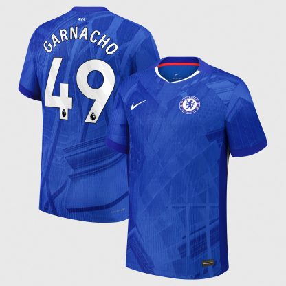 Chelsea Nike Dri-FIT ADV Home Match Shirt 2025-26 - Kids with Garnacho 49 printing