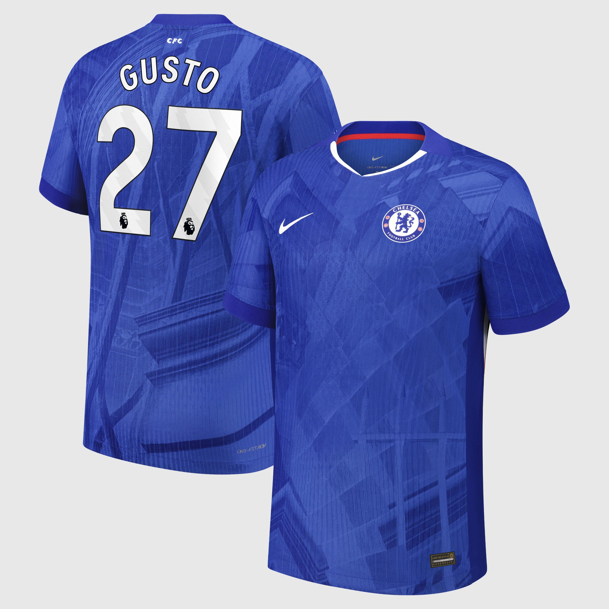 Chelsea Nike Dri-FIT ADV Home Match Shirt 2025-26 - Kids with Gusto 27 printing