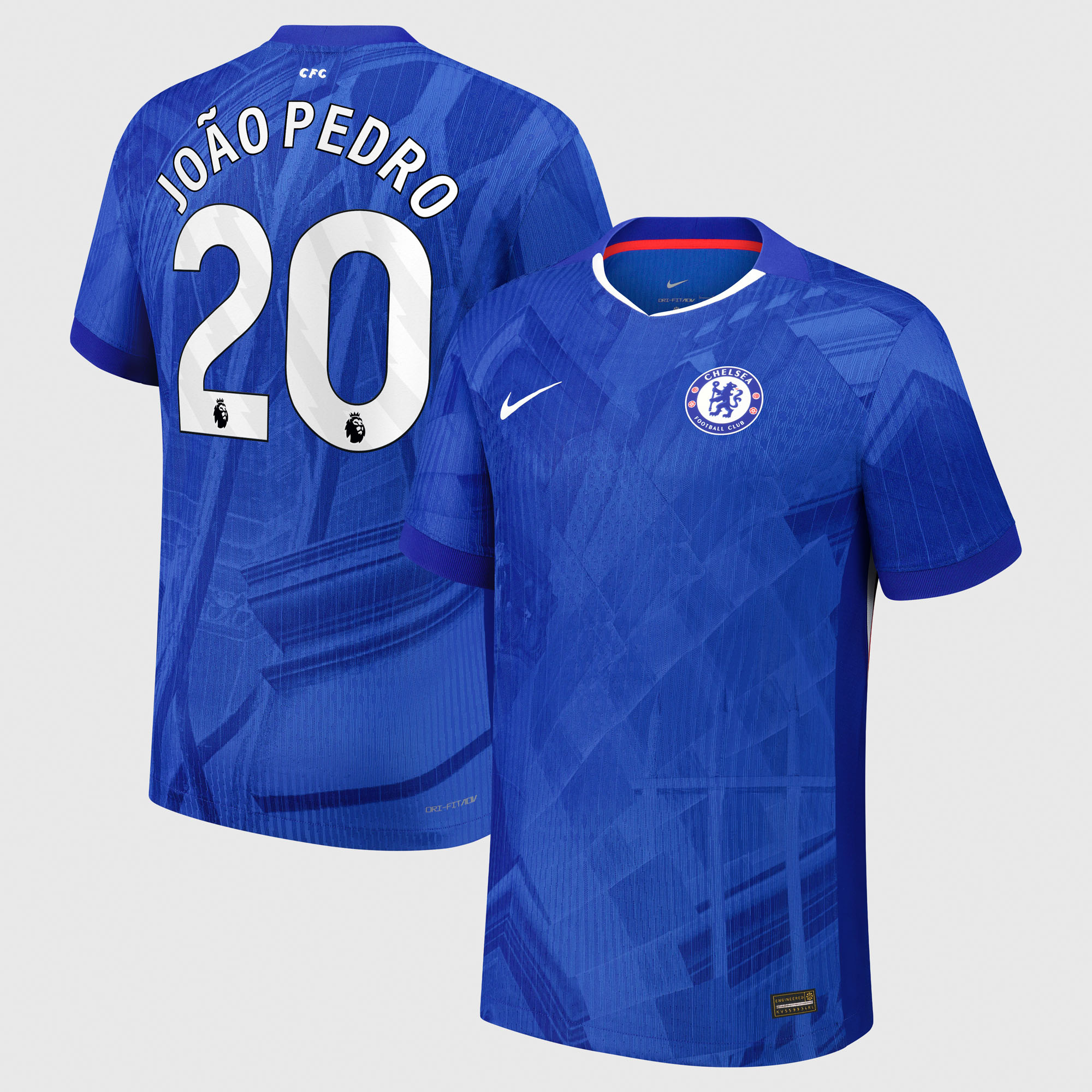 Chelsea Nike Dri-FIT ADV Home Match Shirt 2025-26 - Kids with João Pedro 20 printing