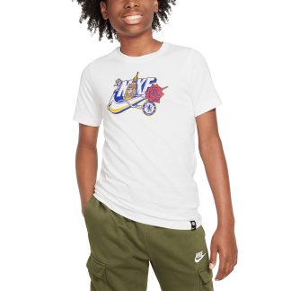 Chelsea Nike Futura T-Shirt - White - Kids