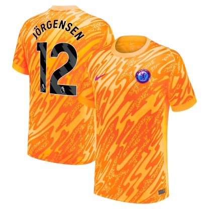 Chelsea Nike Goalkeeper Stadium Shirt 2024-25 - Kids with Jörgensen 12 printing