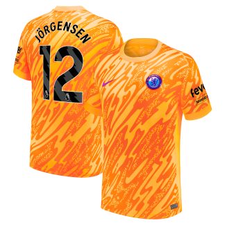 Chelsea Nike Goalkeeper Stadium Shirt 2024-25 with Jörgensen 12 printing