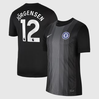 Chelsea Nike Goalkeeper Stadium Shirt 2025-26 - Kids with Jörgensen 12 printing