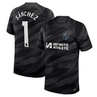 Chelsea Nike Goalkeeper Stadium Sponsored Shirt 2023-24 with Sánchez 1 printing